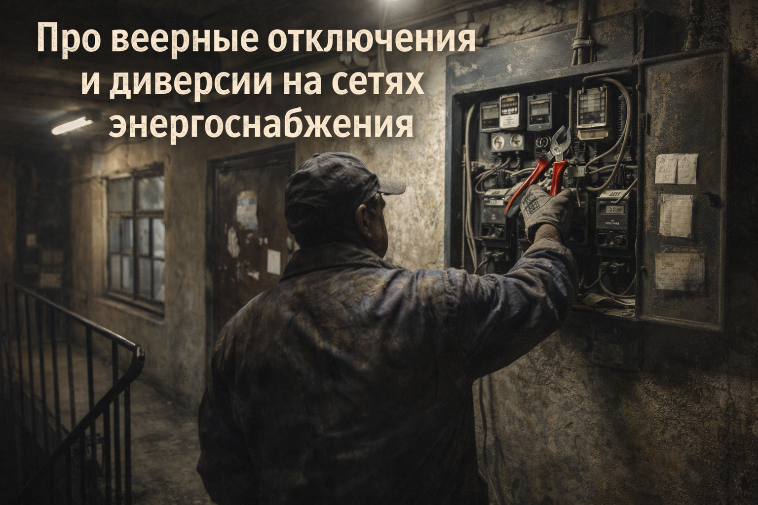 Про веерные отключения и диверсии на сетях энергоснабжения.